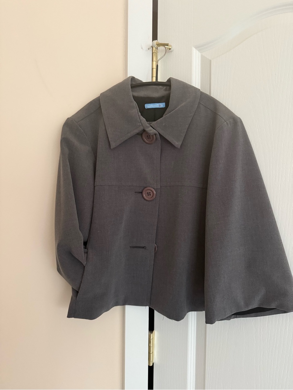 Gray Button-Front Jacket - Picture 4 of 5